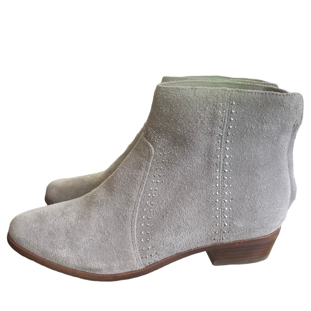 JOIE gray suede silver rivet bootie size 36